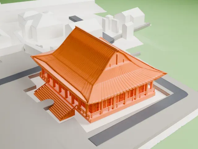 Gokoku-ji model, East view