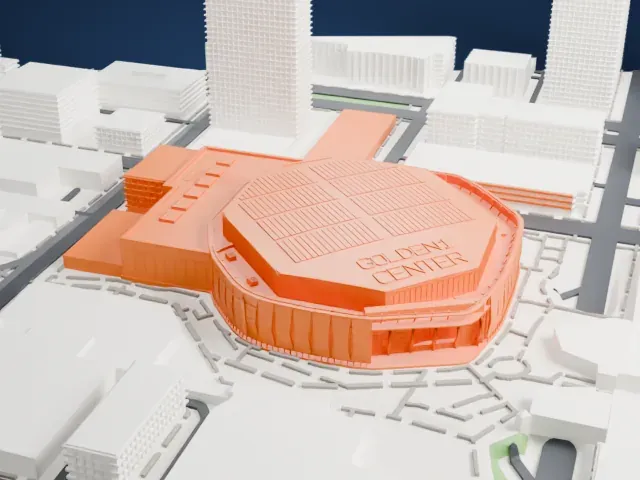 Golden 1 Center model, North view