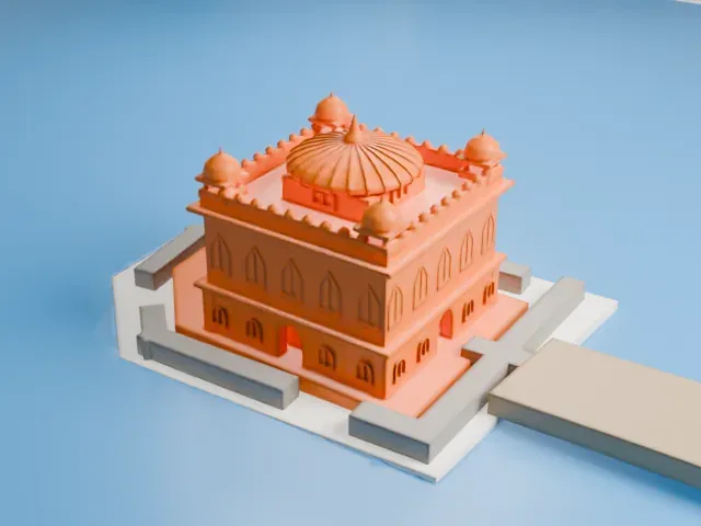Golden Temple model, North view
