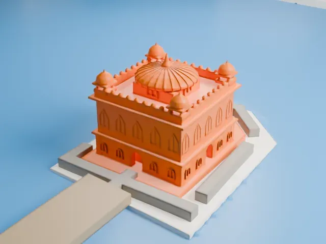 Golden Temple model, West view