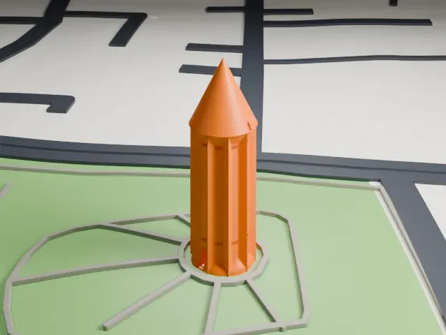 Gonbad-e Qabus (tower) model, East view