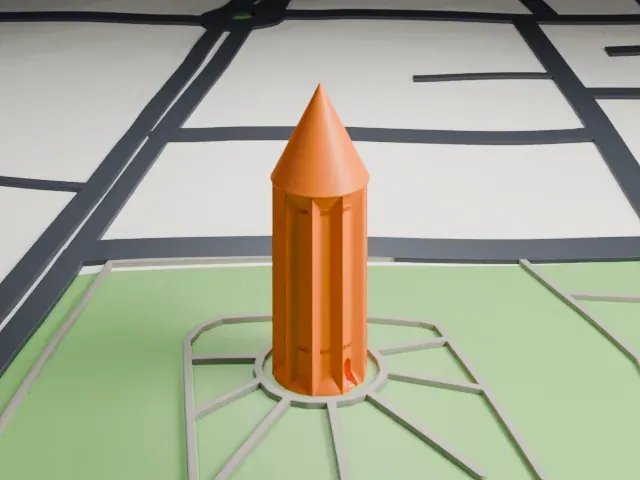 Gonbad-e Qabus (tower) model, South view