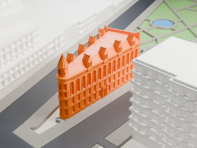 Gooderham Building model, North view