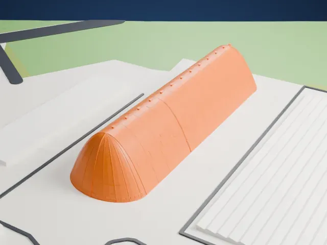 Goodyear Airdock model, South view