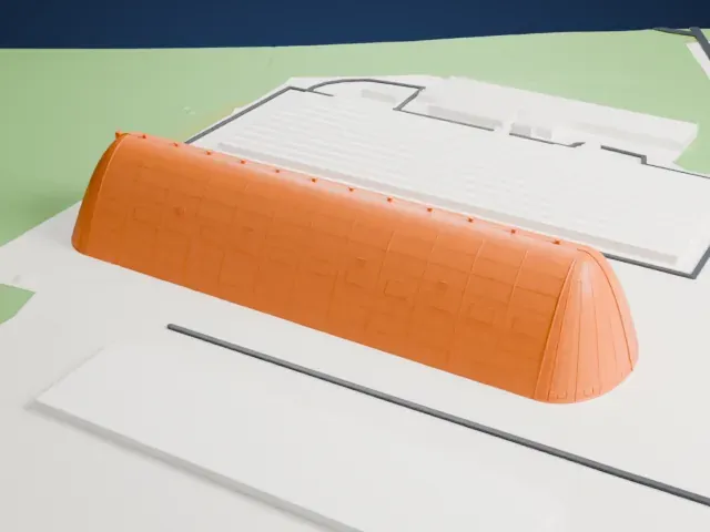 Goodyear Airdock model, West view