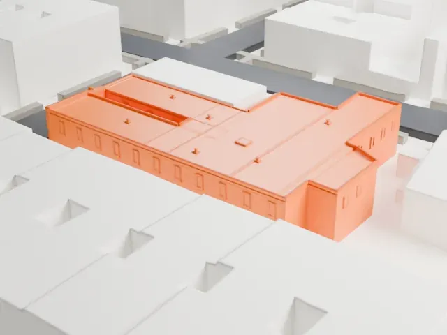 Gottscheer Hall model, East view