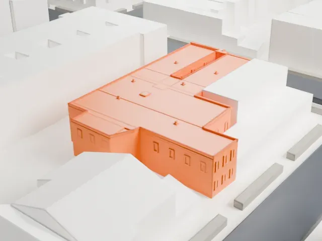 Gottscheer Hall model, North view