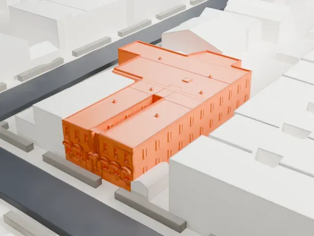 Gottscheer Hall model, South view