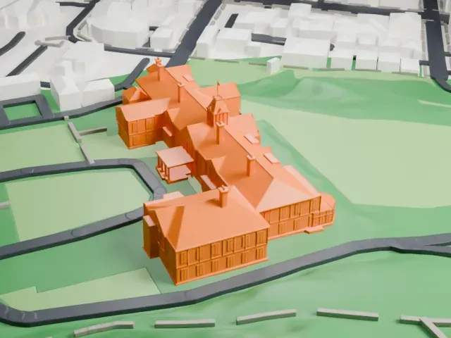 Government House, Wellington model, East view