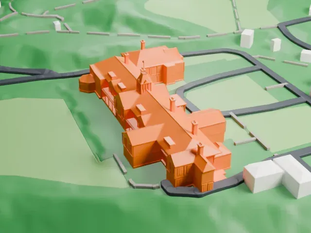Government House, Wellington model, West view