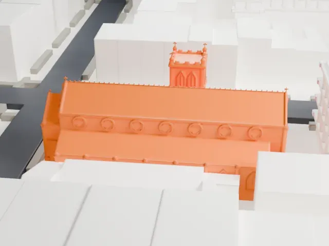 Grace Church Van Vorst model, North view