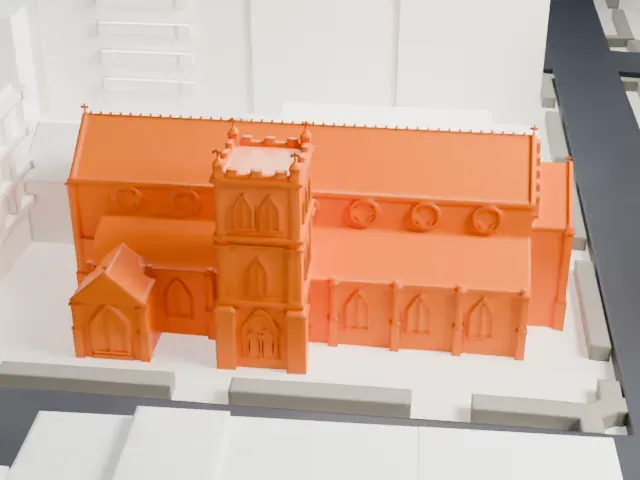 Grace Church Van Vorst model, South view