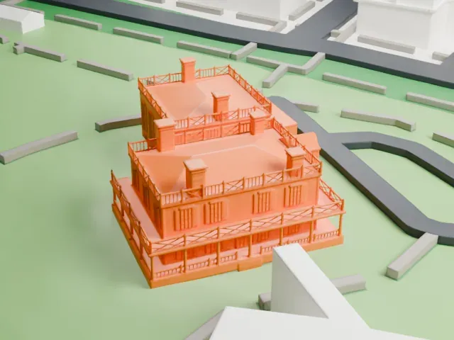 Gracie Mansion model, East view