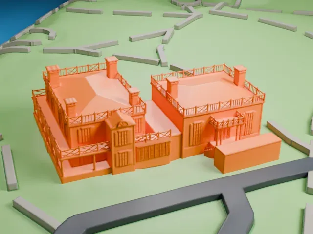 Gracie Mansion model, North view