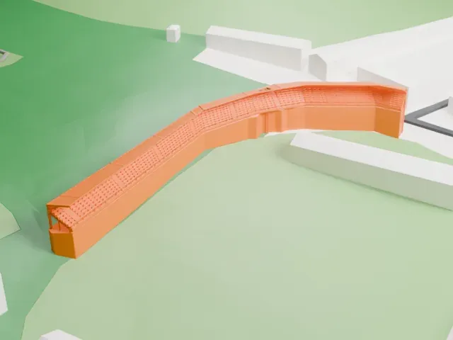 Gradski stadion (Lovech) model, North view