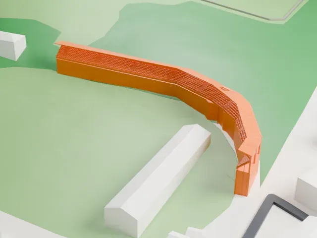 Gradski stadion (Lovech) model, West view