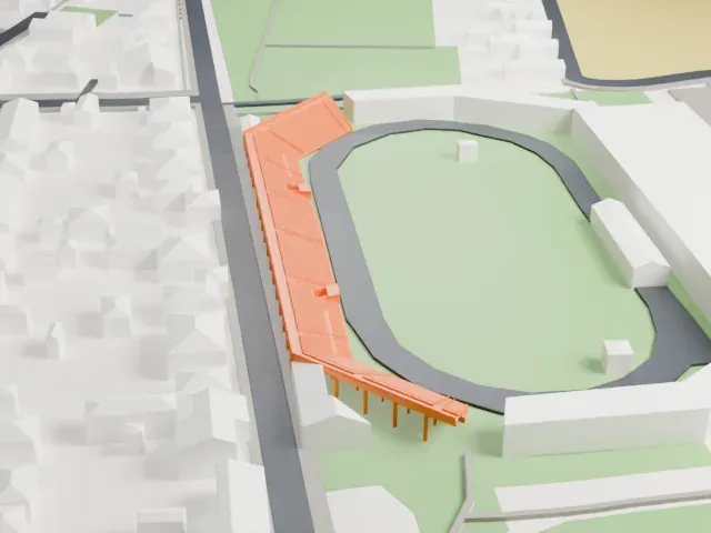 Gradski vrt Stadium model, North view