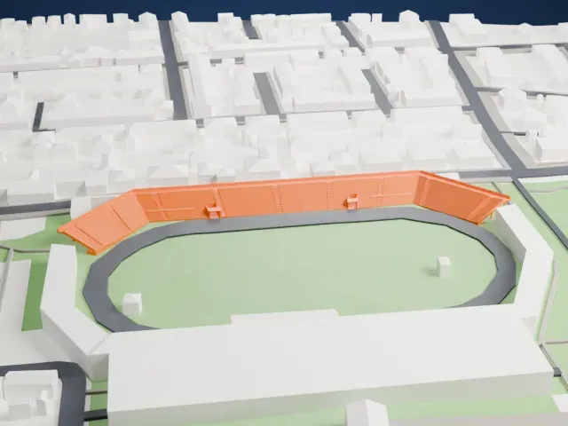 Gradski vrt Stadium model, West view