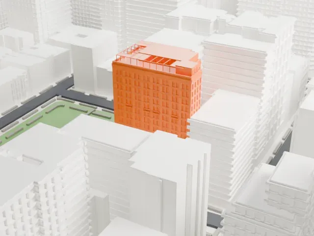 Gramercy Park Hotel model, East view