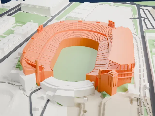 Gran Canaria Stadium model, North view