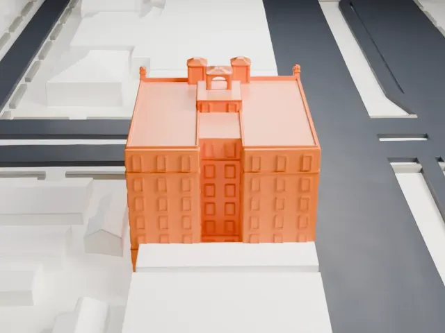Granada Towers model, East view