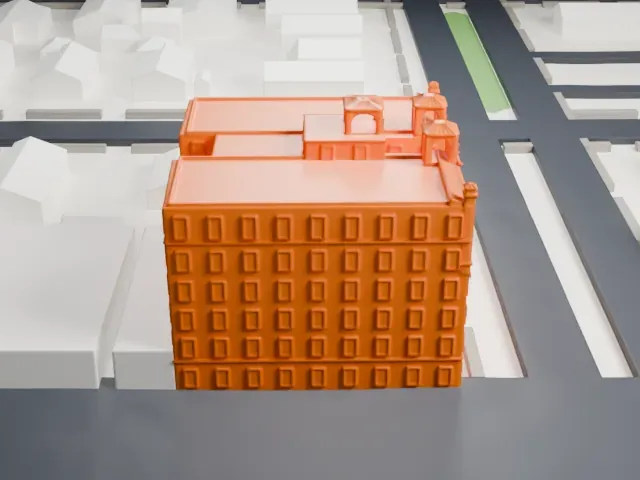 Granada Towers model, North view