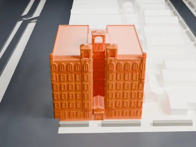 Granada Towers model, West view