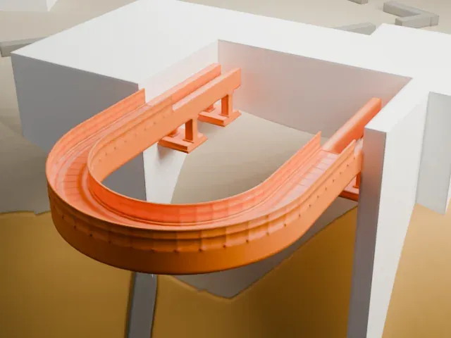 Grand Canyon Skywalk model, East view