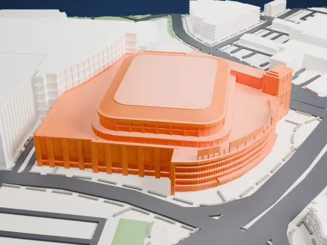 Grand Casino Arena model, North view