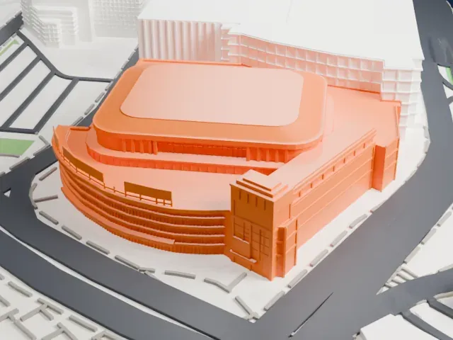 Grand Casino Arena model, West view