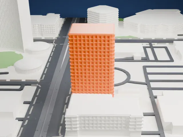 Grand Central Tower model, North view
