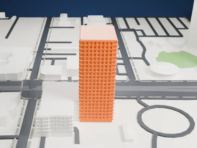 Grand Central Tower model, West view