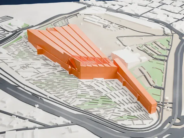 Grand Egyptian Museum model, North view