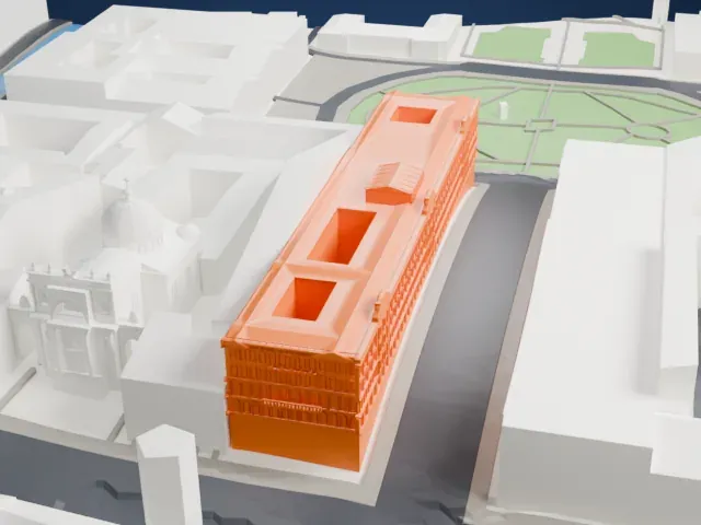 Grand Hotel Europe model, South view