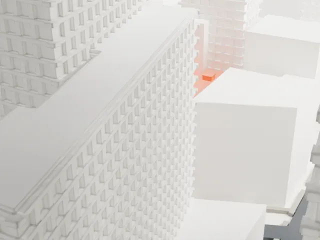 Grand Hotel model, West view