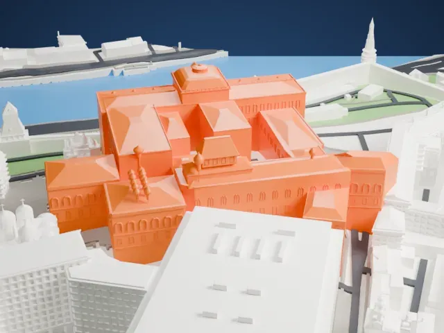 Grand Kremlin Palace model, North view