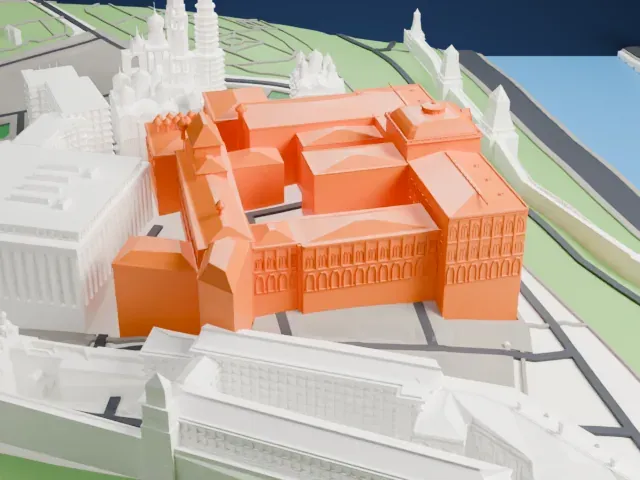 Grand Kremlin Palace model, West view