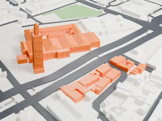 Grand Mosque of Dakar model, East view