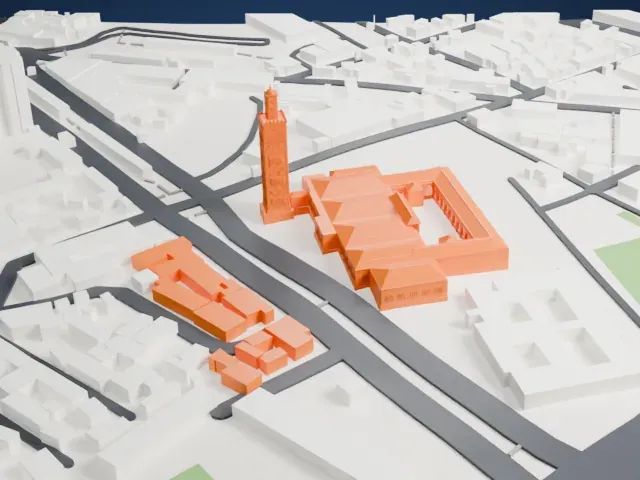Grand Mosque of Dakar model, North view