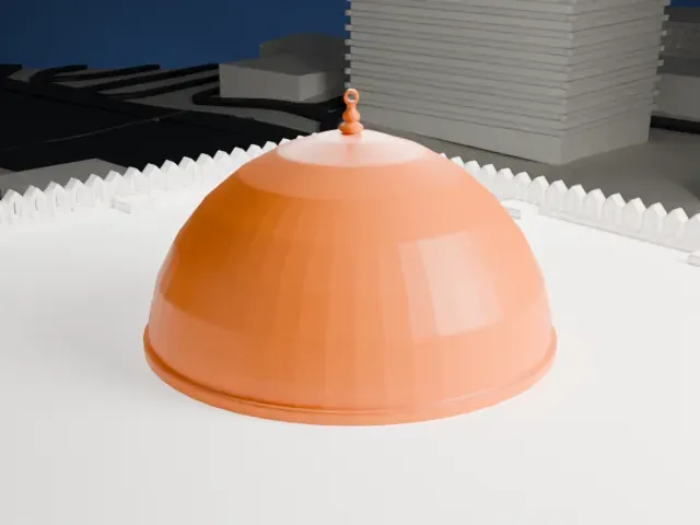 Grand Mosque of Kuwait model, West view