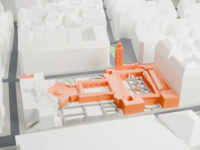 Grand Mosque of Paris model, East view