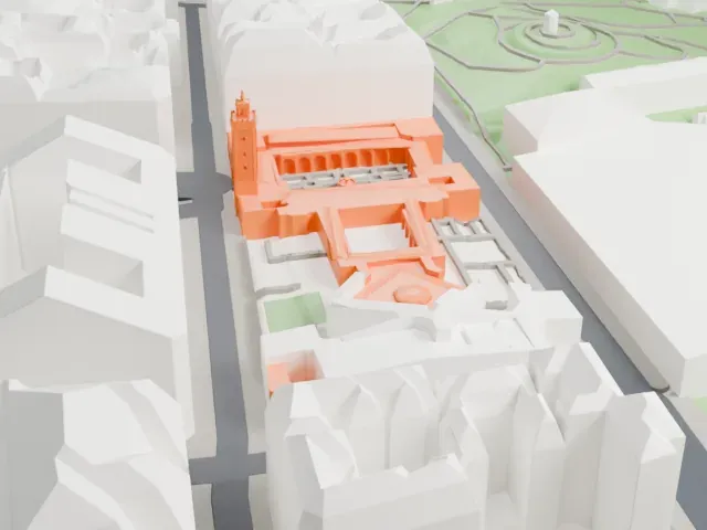 Grand Mosque of Paris model, South view