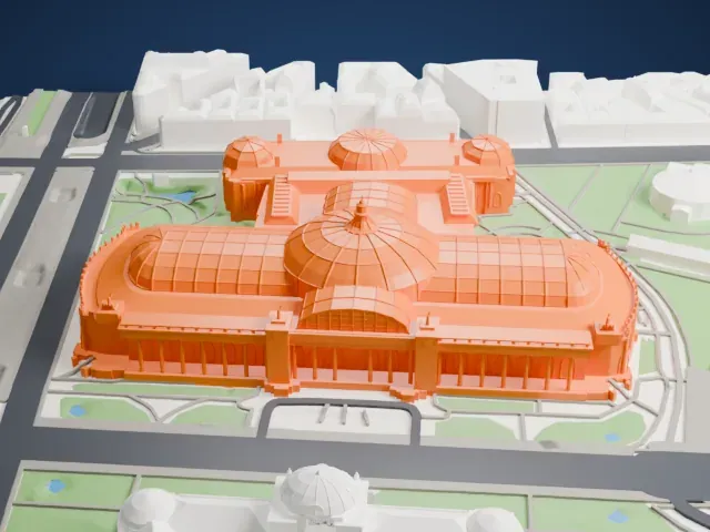 Grand Palais model, East view