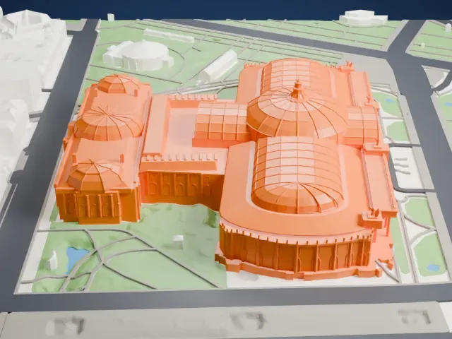 Grand Palais model, South view