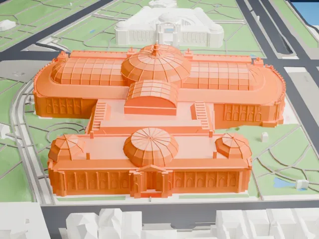 Grand Palais model, West view