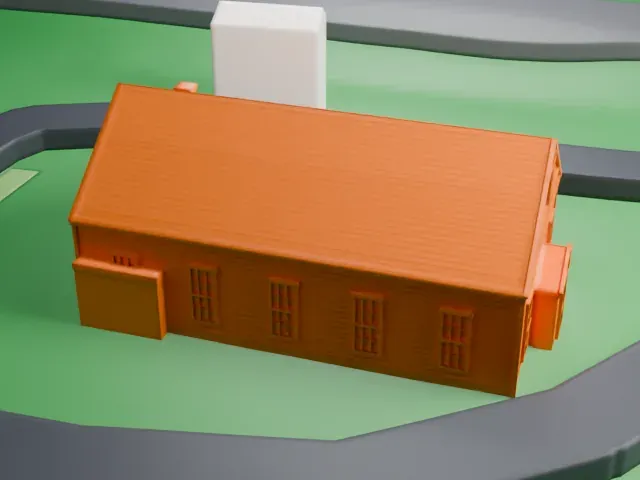Grange Hall, Wilton model, East view