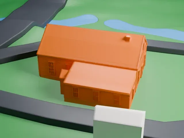 Grange Hall, Wilton model, West view