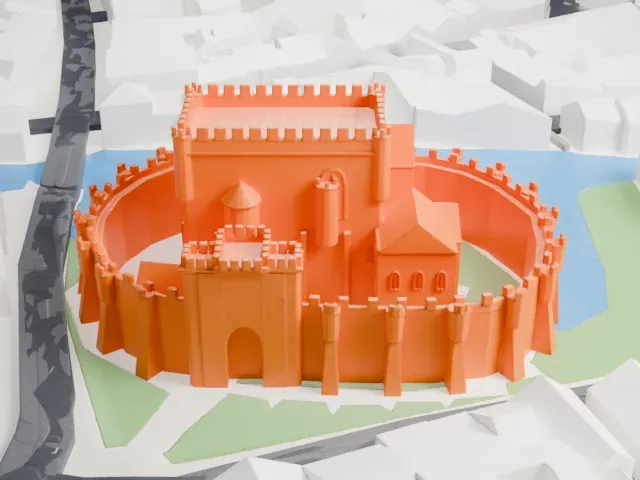 Gravensteen model, East view