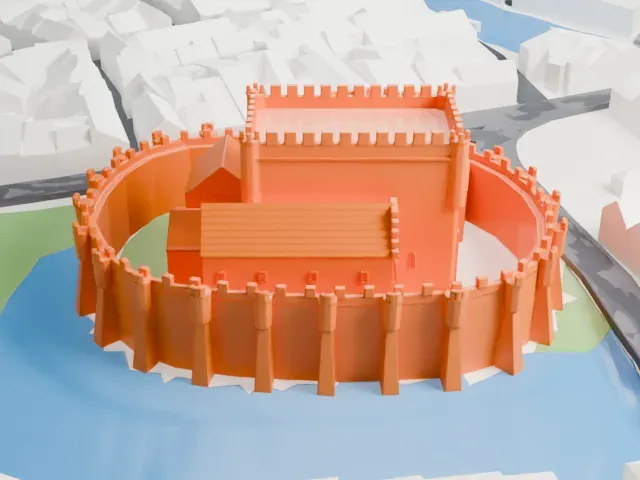 Gravensteen model, West view