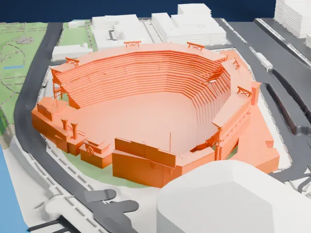 Great American Ball Park model, East view